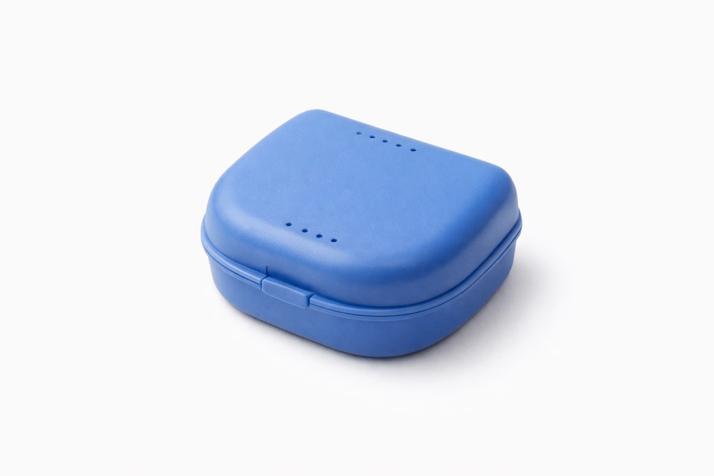 Dentures case often added to the bag.